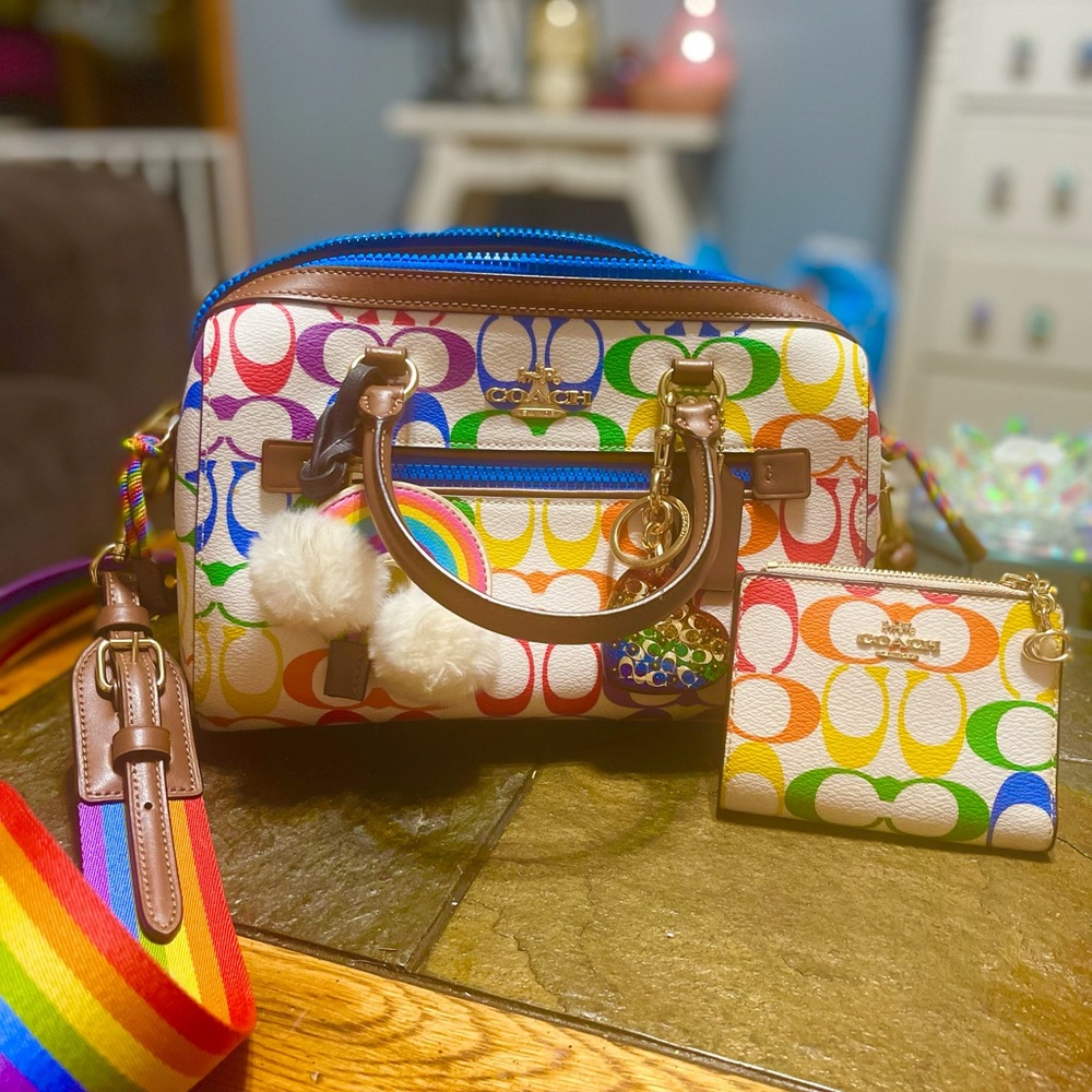 Coach Rowan Rainbow purse/bag